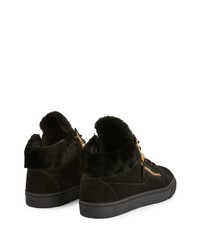 Baskets basses en daim noires Giuseppe Zanotti