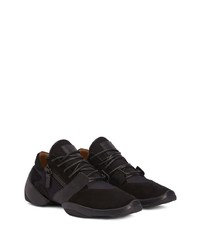 Baskets basses en daim noires Giuseppe Zanotti