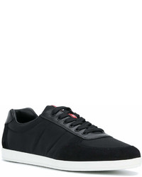 Baskets basses en daim noires Prada