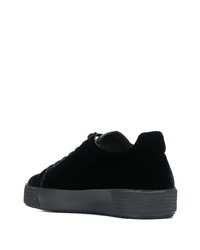 Baskets basses en daim noires Giorgio Armani