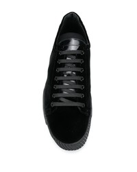 Baskets basses en daim noires Giorgio Armani