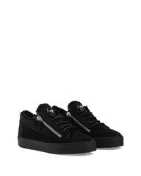 Baskets basses en daim noires Giuseppe Zanotti