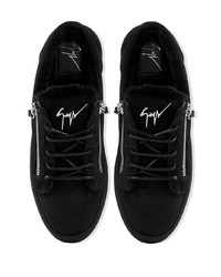 Baskets basses en daim noires Giuseppe Zanotti