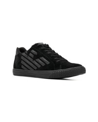 Baskets basses en daim noires Ea7 Emporio Armani