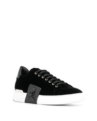 Baskets basses en daim noires Philipp Plein