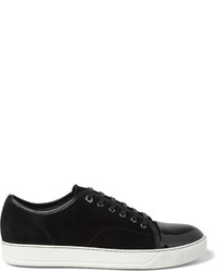 Baskets basses en daim noires Lanvin