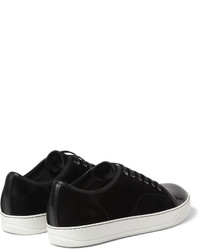 Baskets basses en daim noires Lanvin