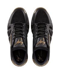 Baskets basses en daim noires Giuseppe Zanotti