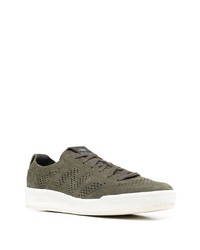 Baskets basses en daim olive New Balance