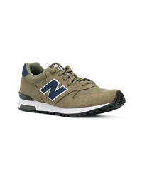 Baskets basses en daim olive New Balance