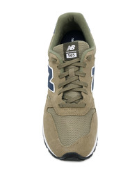 Baskets basses en daim olive New Balance