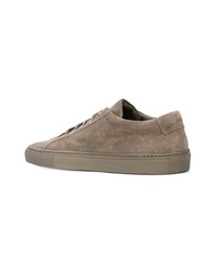 Baskets basses en daim olive Common Projects