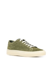 Baskets basses en daim olive Common Projects