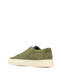 Baskets basses en daim olive Common Projects