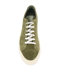 Baskets basses en daim olive Common Projects