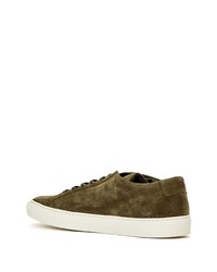 Baskets basses en daim olive Common Projects