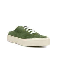 Baskets basses en daim olive Sunnei