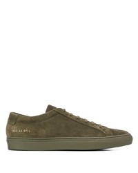 Baskets basses en daim olive Common Projects