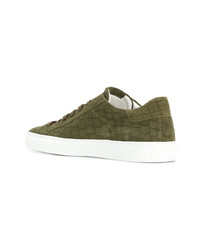 Baskets basses en daim olive Hide&Jack