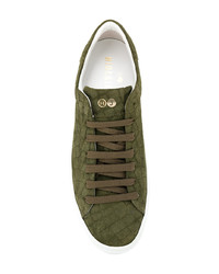 Baskets basses en daim olive Hide&Jack