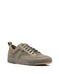 Baskets basses en daim olive Superga