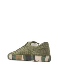 Baskets basses en daim olive Hide&Jack