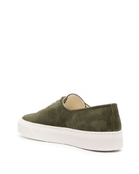 Baskets basses en daim olive Common Projects