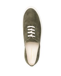 Baskets basses en daim olive Common Projects