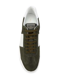 Baskets basses en daim olive Valentino