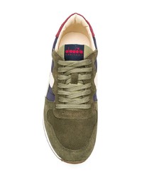 Baskets basses en daim olive Diadora