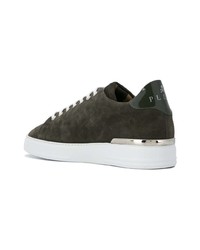 Baskets basses en daim olive Philipp Plein