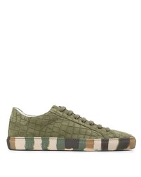 Baskets basses en daim olive Hide&Jack