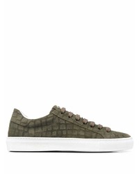 Baskets basses en daim olive Hide&Jack