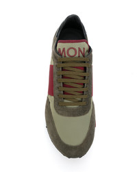 Baskets basses en daim olive Moncler