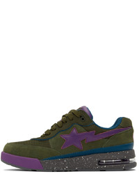 Baskets basses en daim olive BAPE