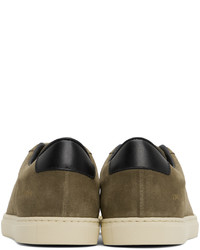 Baskets basses en daim olive Common Projects