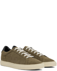 Baskets basses en daim olive Common Projects