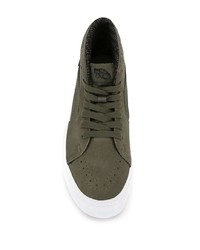 Baskets basses en daim olive Vans