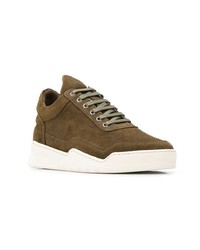 Baskets basses en daim olive Filling Pieces