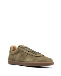 Baskets basses en daim olive Tod's