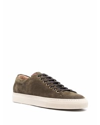 Baskets basses en daim olive Buttero