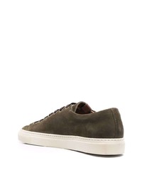 Baskets basses en daim olive Buttero