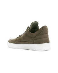 Baskets basses en daim olive Filling Pieces