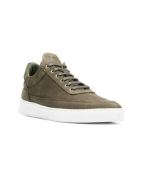 Baskets basses en daim olive Filling Pieces