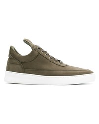 Baskets basses en daim olive Filling Pieces