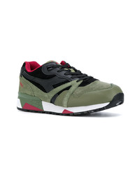 Baskets basses en daim olive Diadora