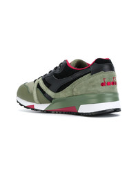 Baskets basses en daim olive Diadora