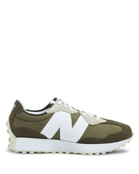 Baskets basses en daim olive New Balance