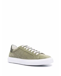 Baskets basses en daim olive Hide&Jack