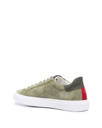 Baskets basses en daim olive Hide&Jack